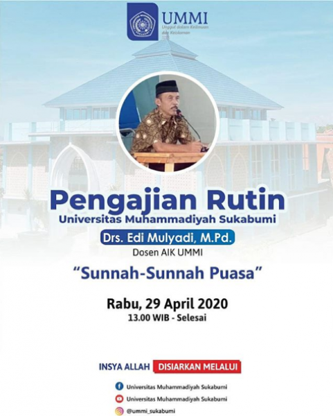 Pengajian Rutin Rabu Dosen dan Karyawan UMMI