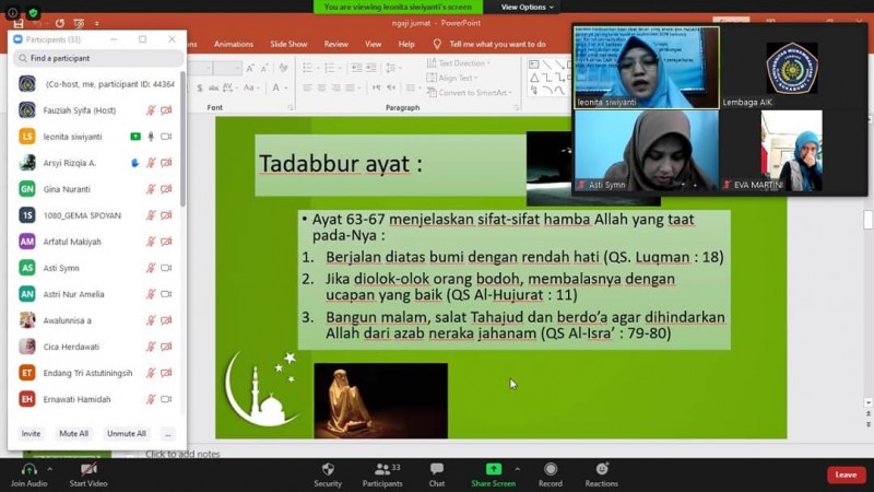 Kajian Muslimah Rutin Dosen dan Karyawan