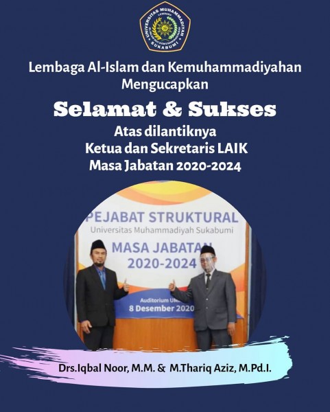 Pelantikan Ketua dan Sekretaris Lembaga AIK UMMI Periode 2020/2024