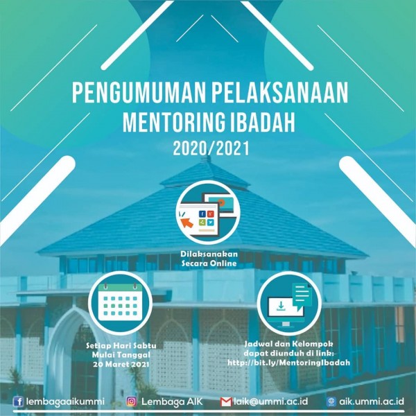Pengumuman Pelaksanaan Mentoring Ibadah 2020/2021