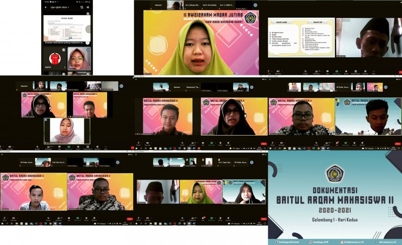 Baitul Arqam Mahasiswa Semester 2 Tahun Akademik 2020-2021 Gelombang 1 Hari Ke-2