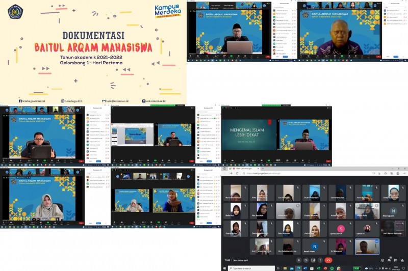 Baitul Arqam Mahasiswa I Gelombang 1, Tahun Akademik 2021/2022 Hari Pertama