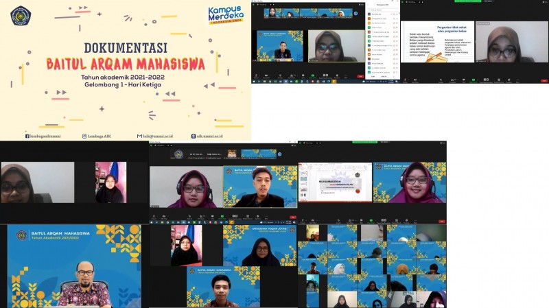 Baitul Arqam Mahasiswa I Gelombang 1, Tahun Akademik 2021/2022 Hari Ketiga