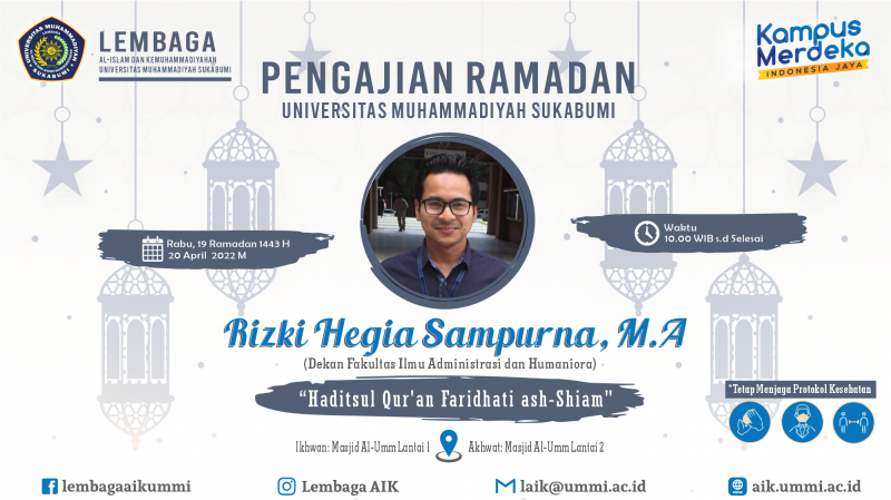 Pengajian Ramadan Universitas Muhammadiyah Sukabumi 1443 H